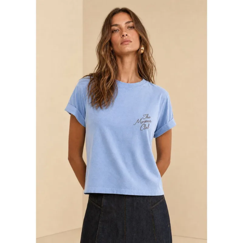 Camiseta Solta Moka Azul Escuro G