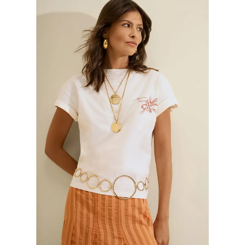 Camiseta Manga Curta Moka Off White M