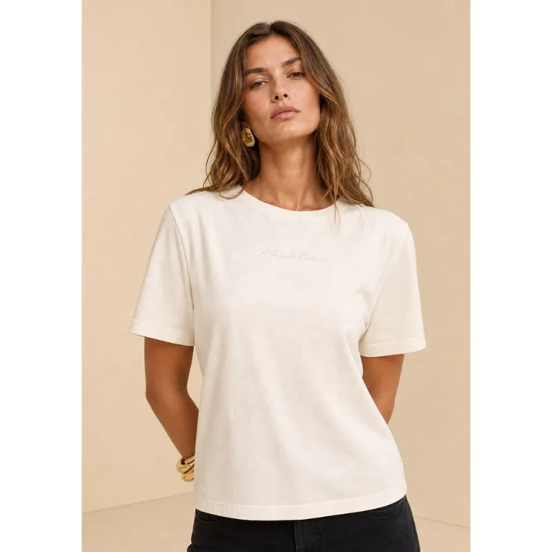 Camiseta Solta Moka Off White G