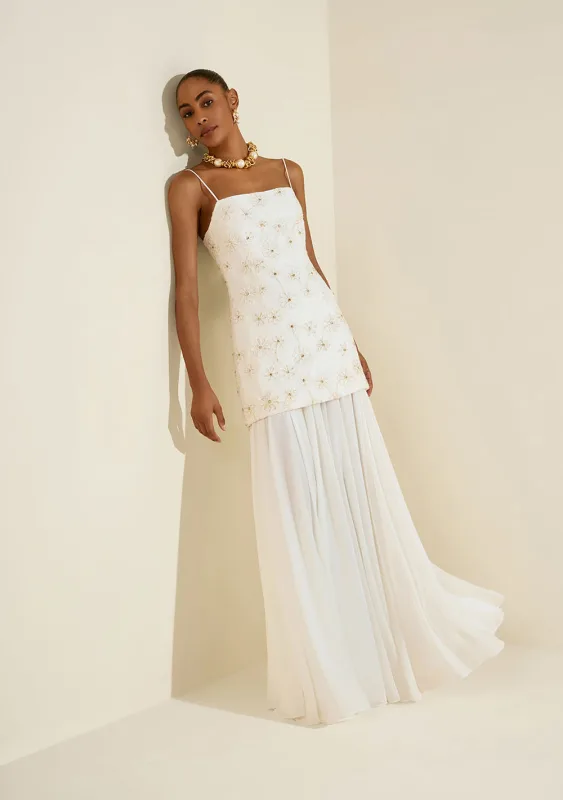 Vestido Curto Ajustado Lírio Off White - Morena Rosa