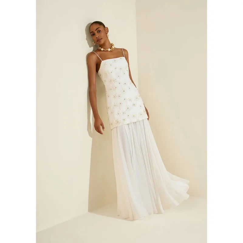 Vestido Curto Ajustado Lírio Off White M