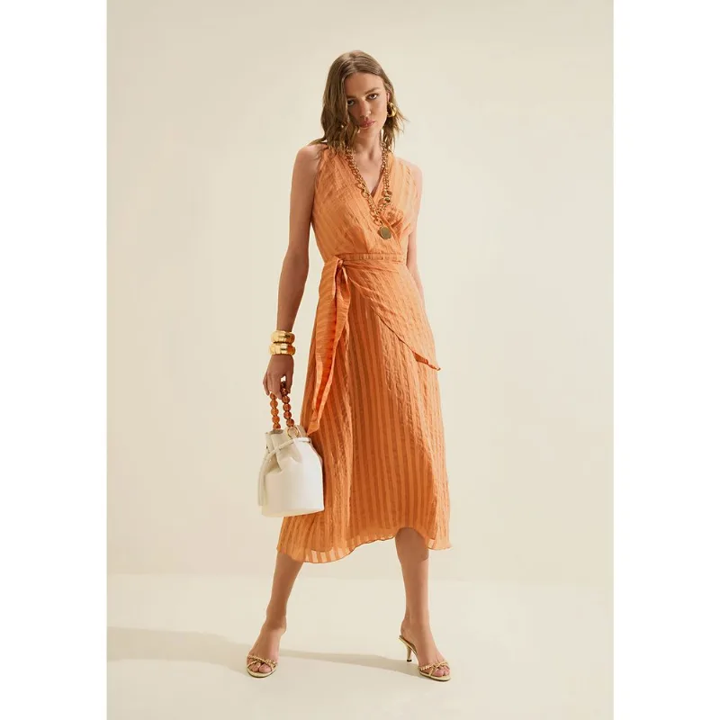 Vestido Midi Lumina Laranja PP