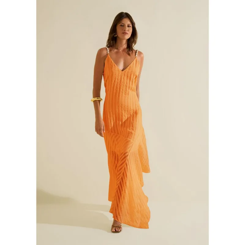 Vestido Longo Lumina Laranja GG