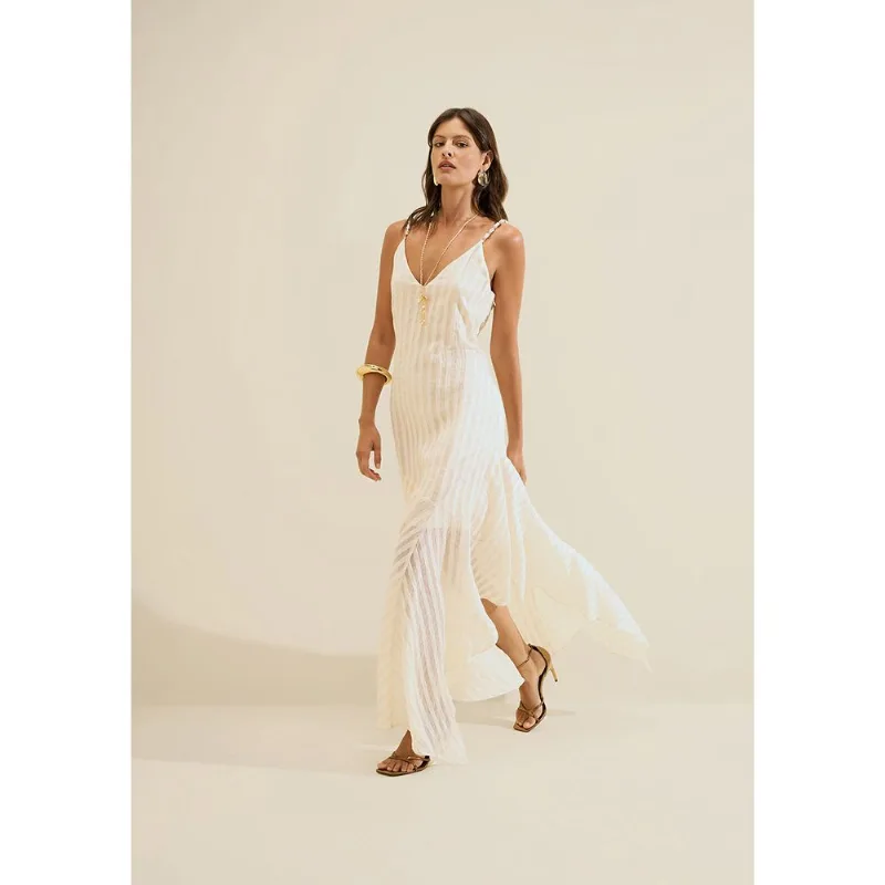 Vestido Longo Lumina Off White PP
