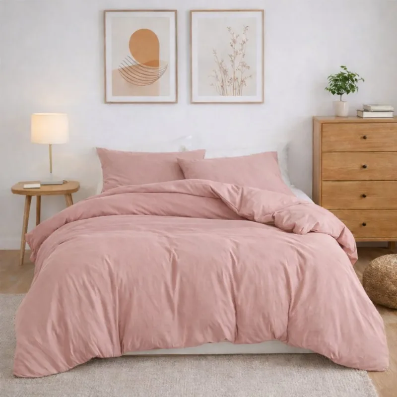 Capa Duvet King Para Edredom Amarração 4 Cantos 100% Poliéster 250x280cm Home&cia Rosê