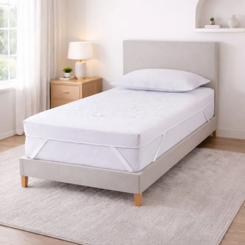 Capa Impermeável Para Pillow Top Solteiro King 10cm 100x200cm Home&Cia Branco