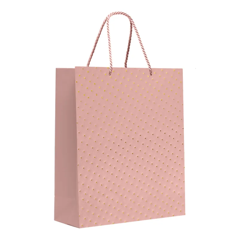 SACOLA PREMIUM PONTINHOS ROSA M CROMUS - Cromus - Papelaria