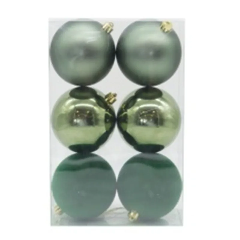 Bola de Natal Verde 10cm Jogo C/6 Pecas Bola de Natal Verde 10cm Jogo C6 Pecas
