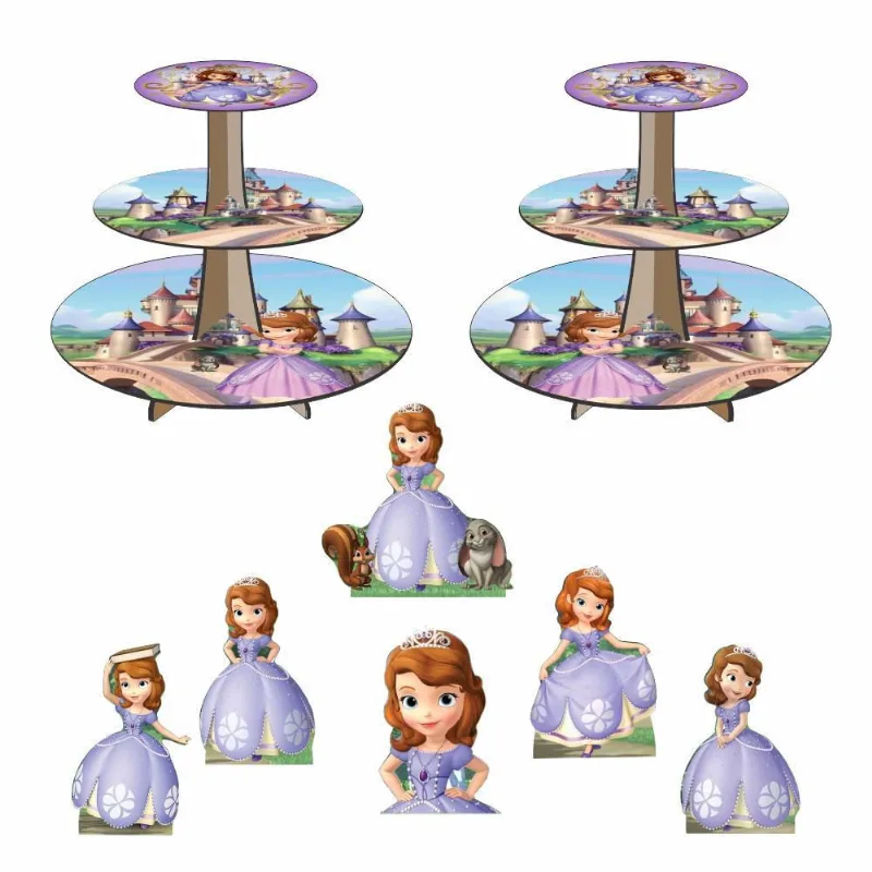 Princesa Sofia Kit 2 Baleiros Com 6 Displays De Mesa