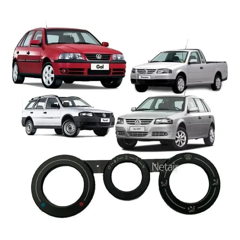 3x Frente Comando Ar Condicionado Vw Gol Parati Saveiro G3 G