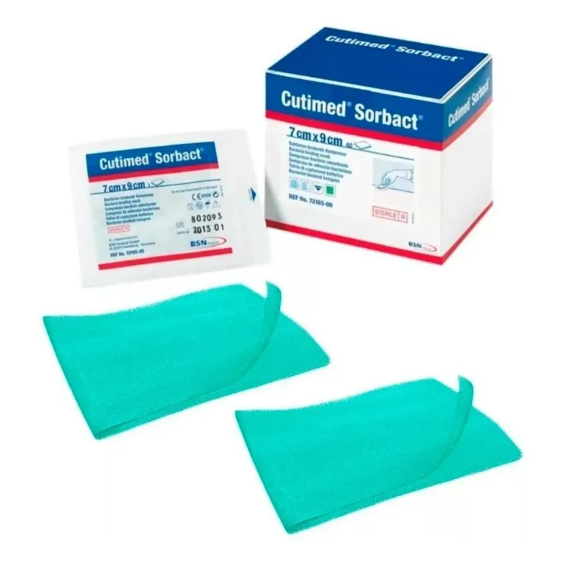 10x Curativo Antimicrobriano Cutimed Sorbact 7 X 9cm - 1 Un