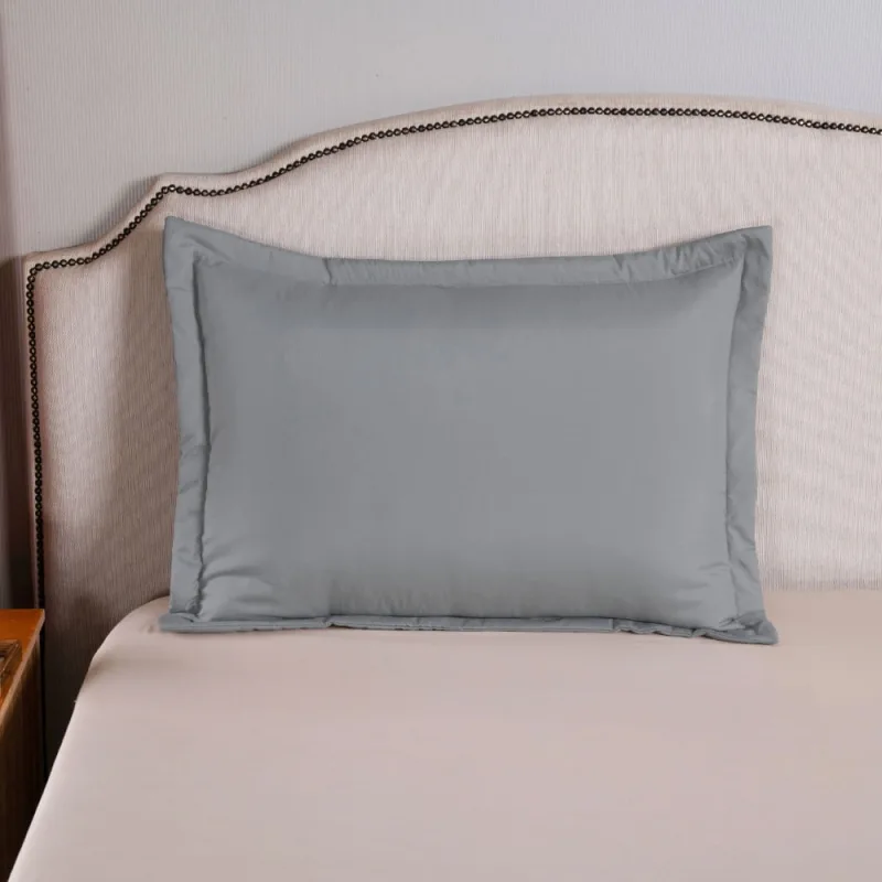 Porta Travesseiro Versatile Micropercal 300 Fios Cinza - Home Fernandes - Cama, Mesa E Banho