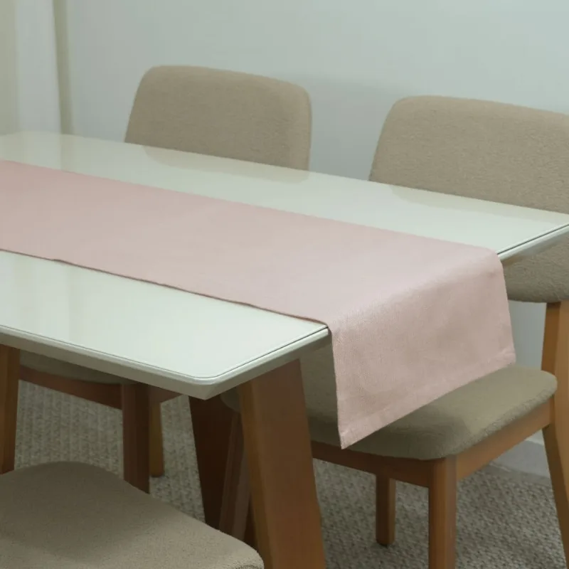 Caminho Trilho de Mesa Essence 1,30mx40cm Linho Páscoa Rosê