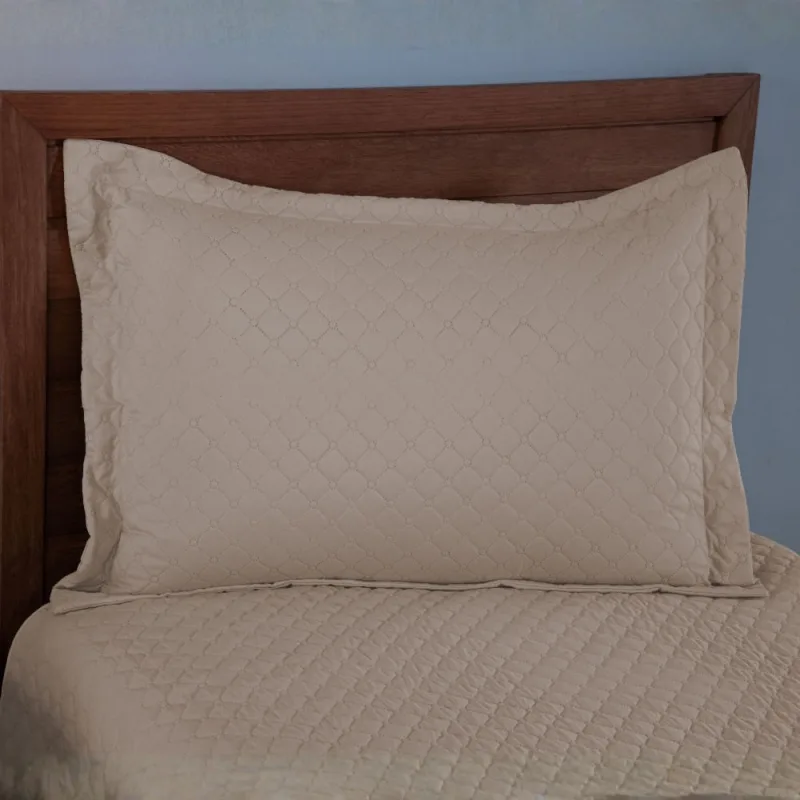 Porta Travesseiro Comfort Matelado Ultrassônico Cáqui - Valle Distribuidora - Ar E Ventilação