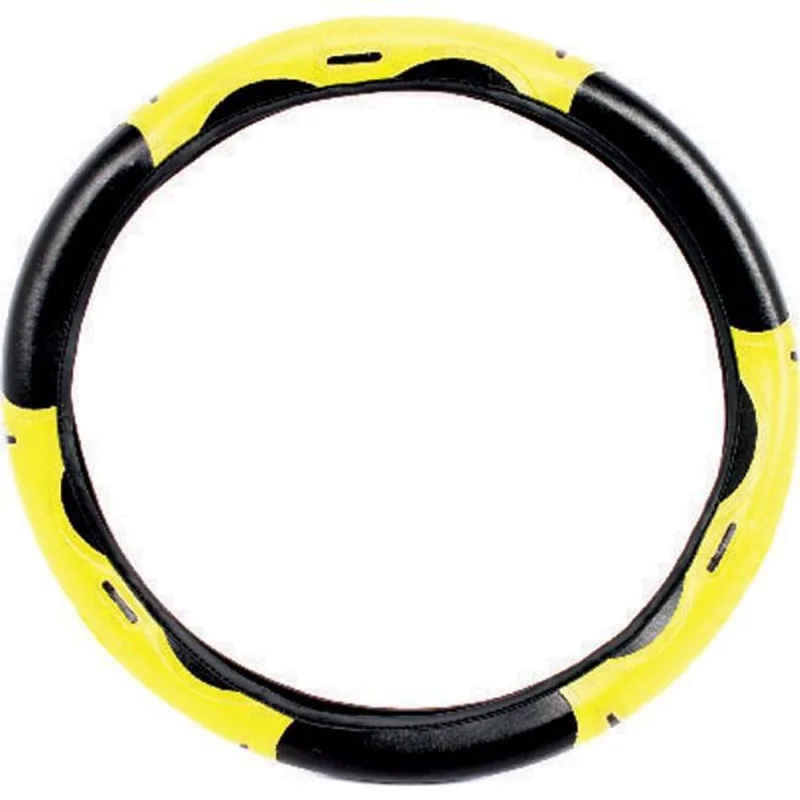 Capa Para Volante Mini Cooper Preta Com Amarela 38cm