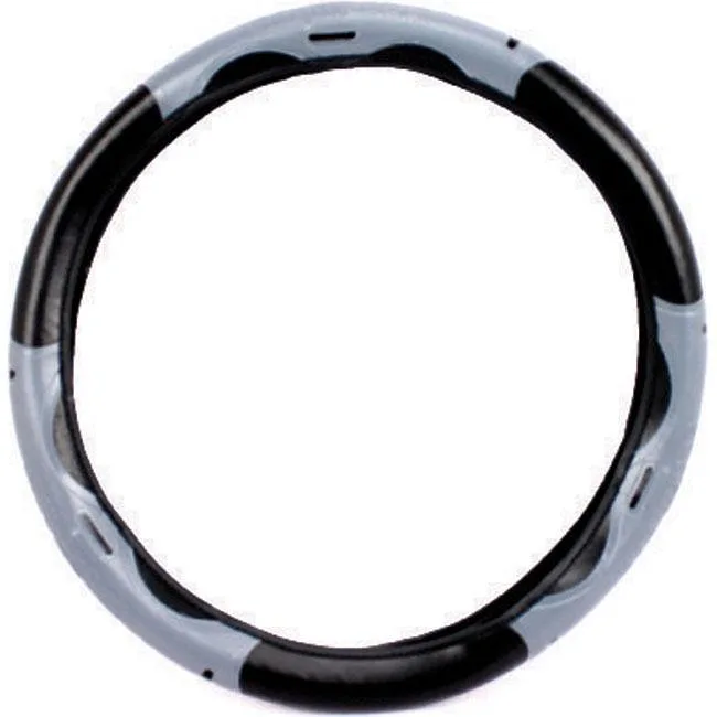 Capa Para Volante Suzuki Baleno Preta Com Cinza 38cm