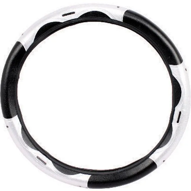 Capa Para Volante Chrysler Neon Preta Com Prata 38cm