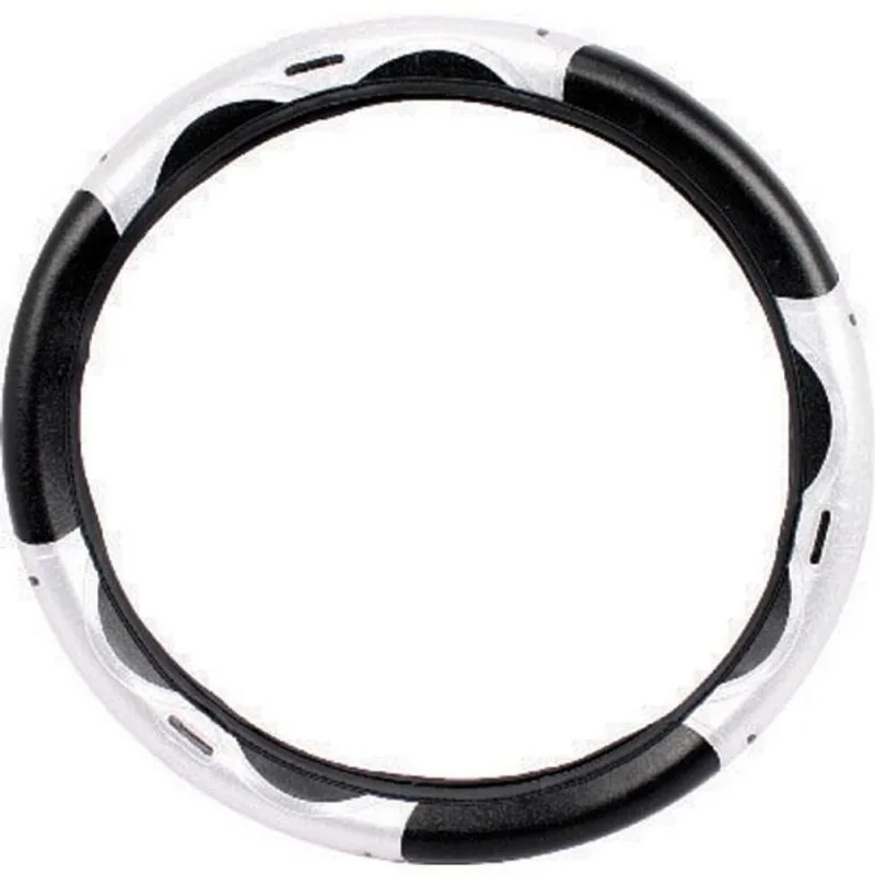 Capa Para Volante Bmw Serie 6 Preta Com Prata 38cm