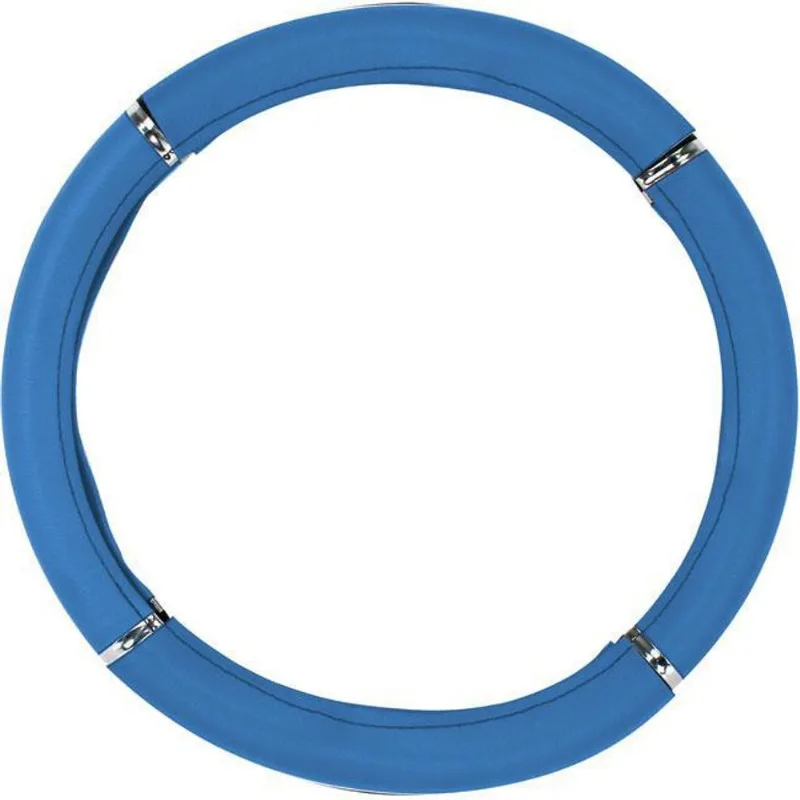 Capa Para Volante Vw Space Cross Azul Cromo 38cm