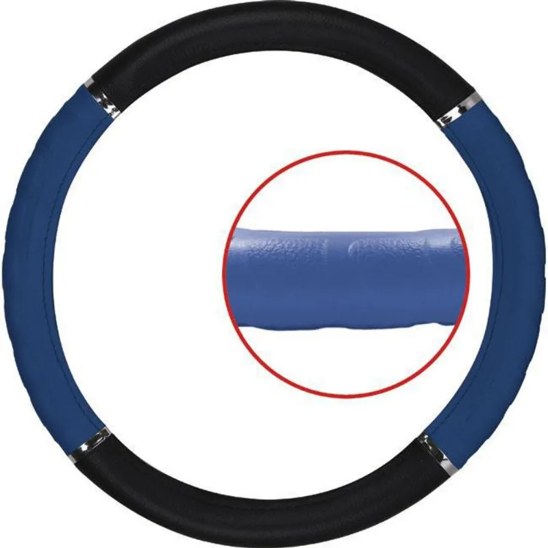 Capa Volante Suzuki Vitara Preta Azul Crom Com Relevo