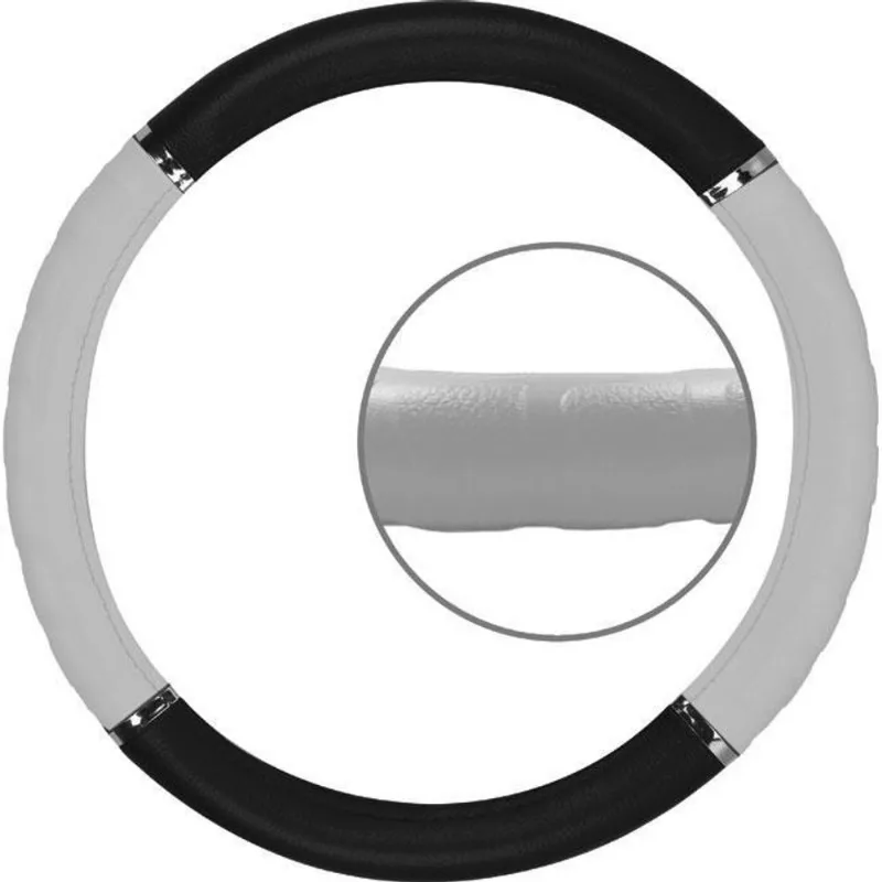 Capa Volante Gol Track 1.0 Mi Preta Prata Crom C/ Relevo