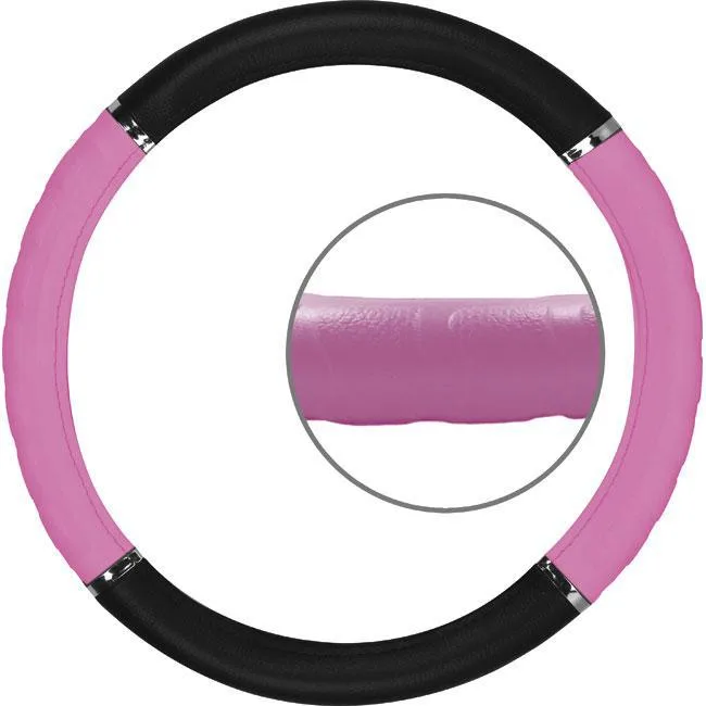 Capa Volante Honda City Preta Rosa Crom Com Relevo