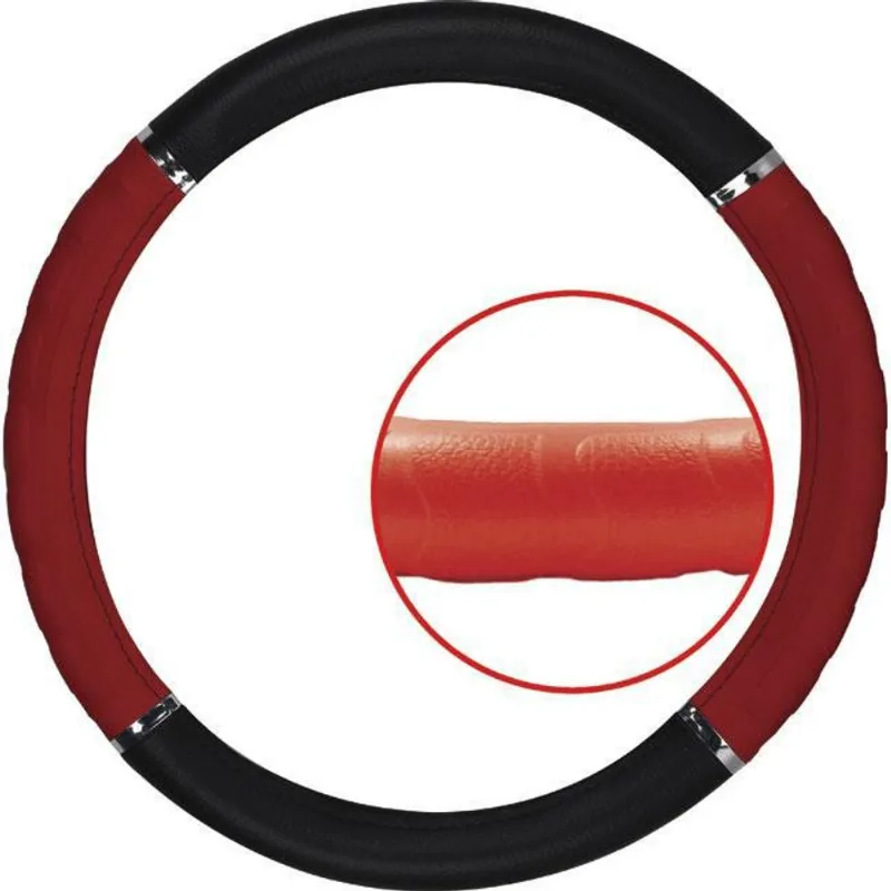 Capa Volante Honda Accord Preta Verm Crom Com Relevo