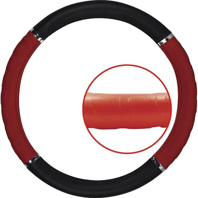 Capa Volante Gm Brasinca Preta Verm Crom C/ Relevo