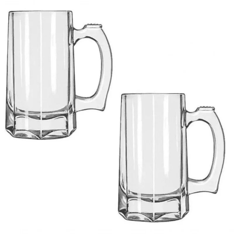 Kit 2 Caneca De Chopp Cerveja Vidro Temperado Zero Grau