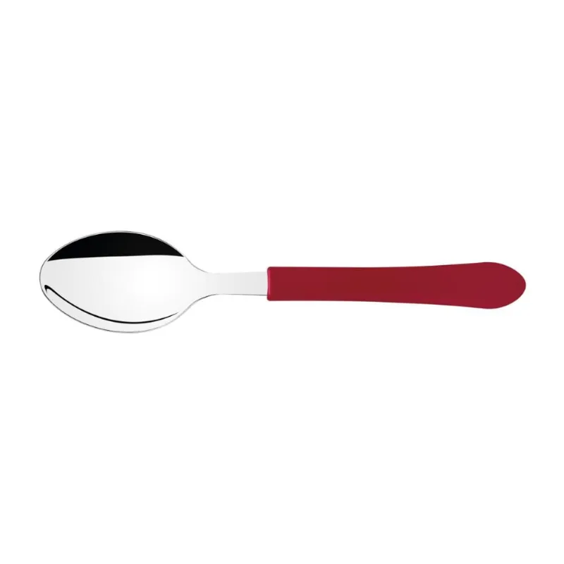 Kit 3 Colher de Mesa Inox Vermelho Tramontina Leme