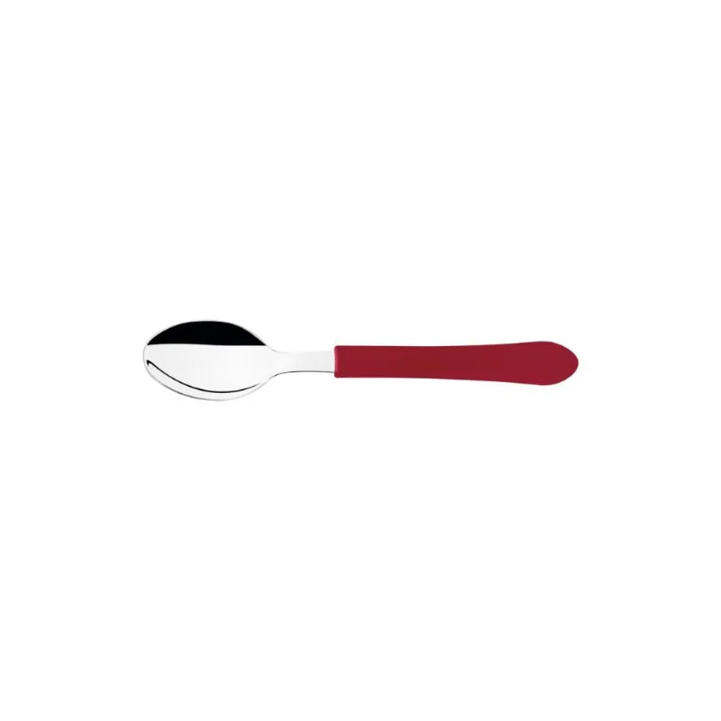 Kit 6 Colher de Chá Leme Inox Vermelho