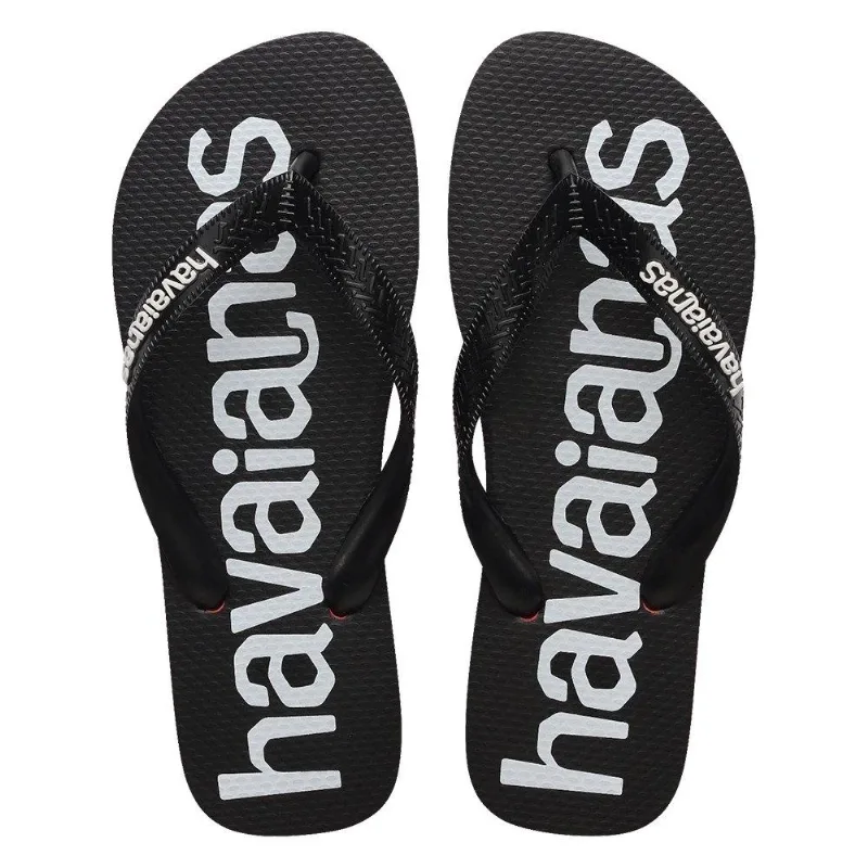 Havaianas Top Logomania II Preto/Vermelho Hibisco 33/4