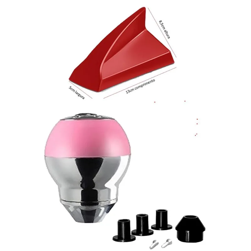 Antena Shark Verm Bola Cambio Rosa Crom Ford Escort