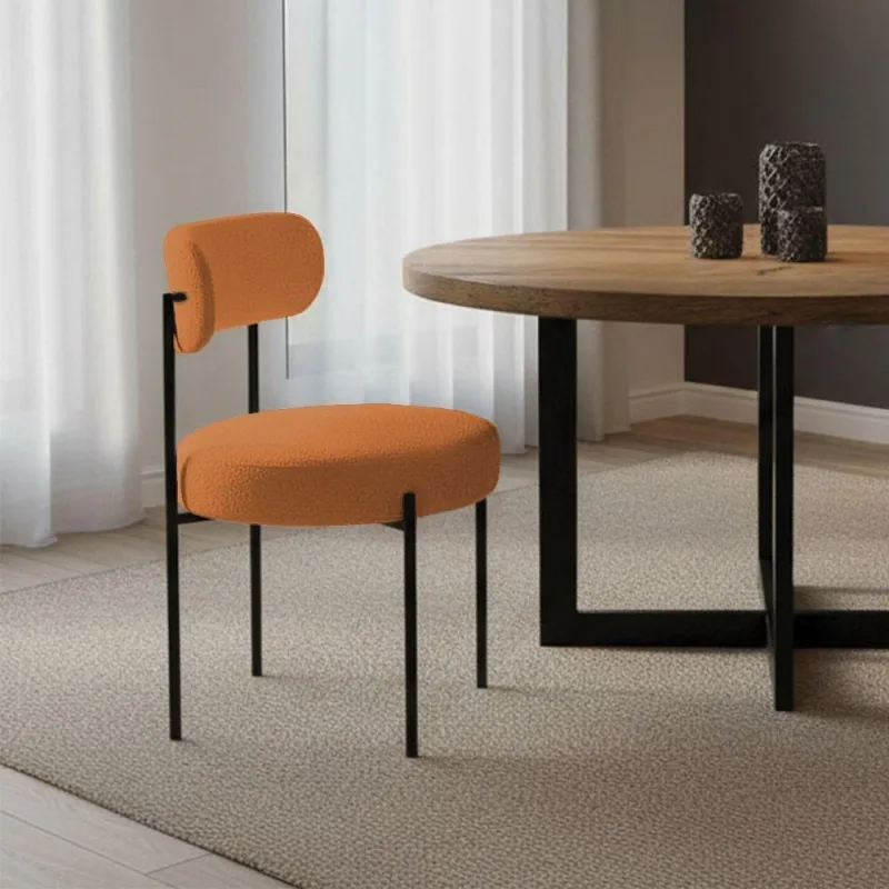 Cadeira de Jantar Margara MDF Aço Bouclê Terracota D'Rossi - DRossi - Móveis