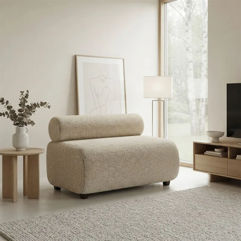 Sofá 2 Lugares Namoradeira Orgânico para Sala 120 cm Nara Napoli D03 - D'Rossi - DRossi