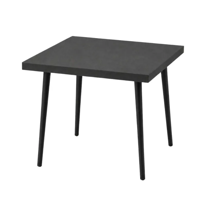 Mesa Quadrada Safira 70cm Black Total MDF e Madeira - Marin Brasil