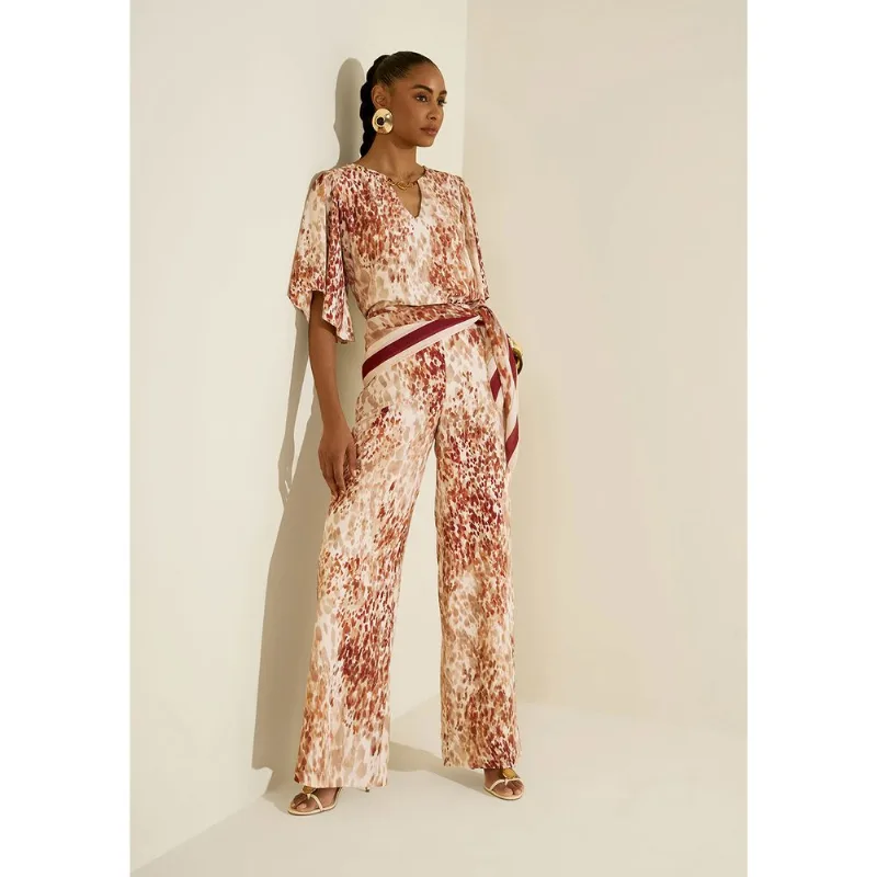 Blusa Manga Curta Vereda Bege/vermelho G - Morena Rosa