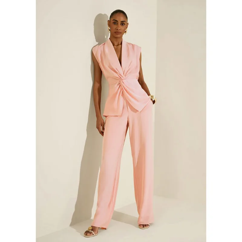 Calça Morena Rosa Reta Alta Rosa 40 - Morena Rosa