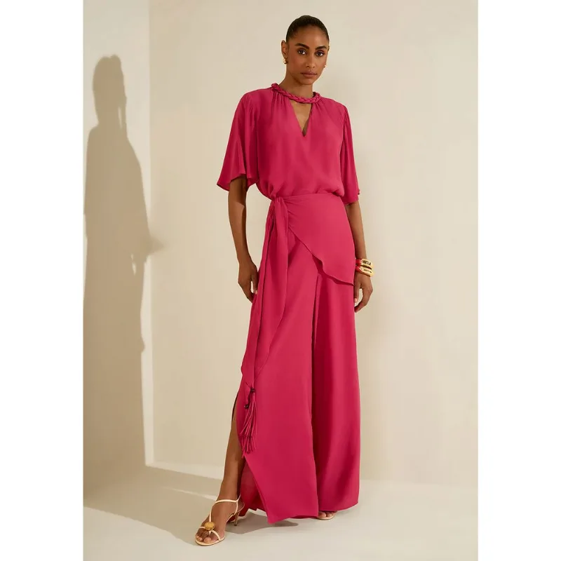 Blusa Morena Rosa Solta Decote Careca Manga Curta Padrão Rosa G - Morena Rosa