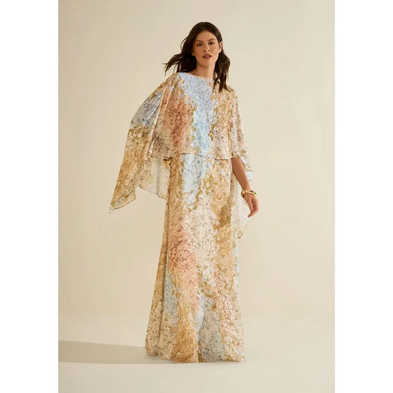 Vestido Sobreposição Florescer Azul GG - Morena Rosa