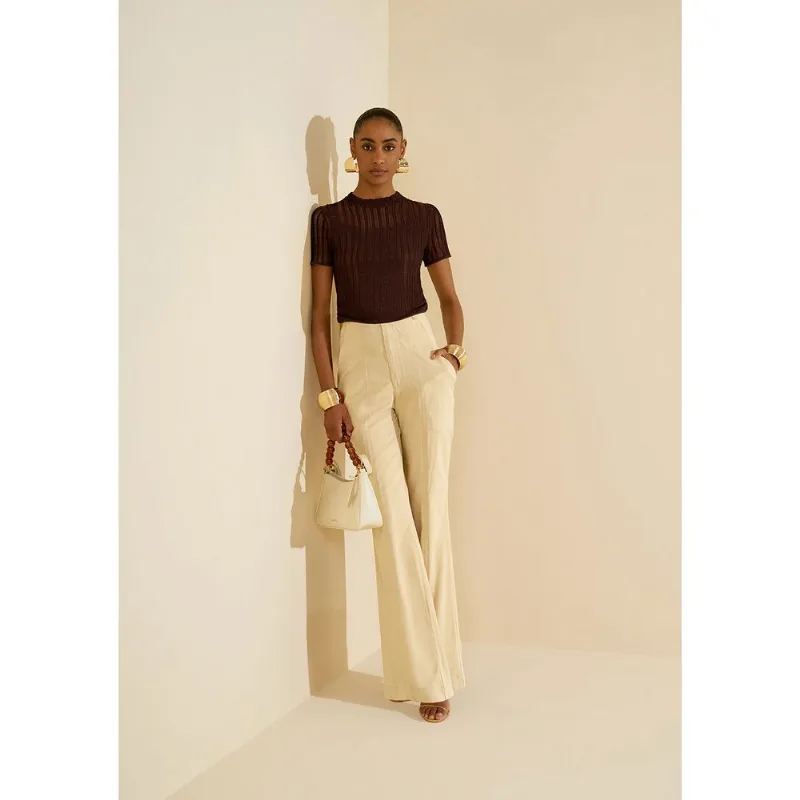 Calça Morena Rosa Reta Alta Amarelo 38