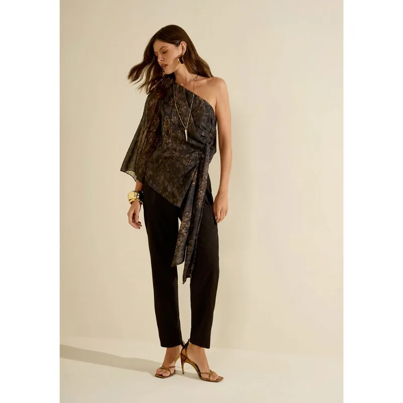 Calça Flare Eclos Preto 44 - Morena Rosa