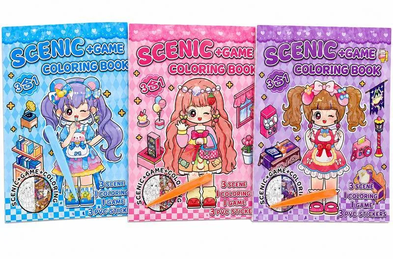 Adesivo Cenário 3d Meninas Com Pinça - LC - Presentes