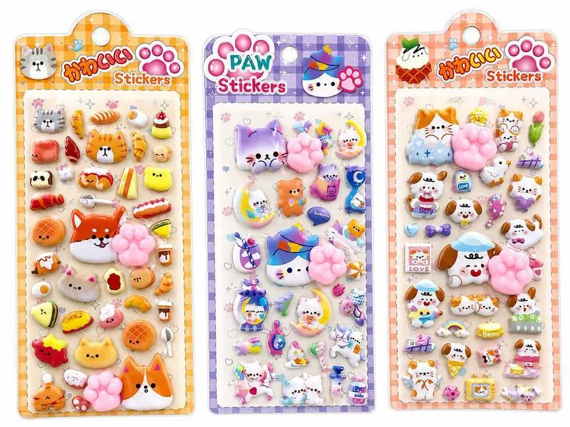 Adesivo Squishy Bichinhos 11x23cm - LC - Presentes