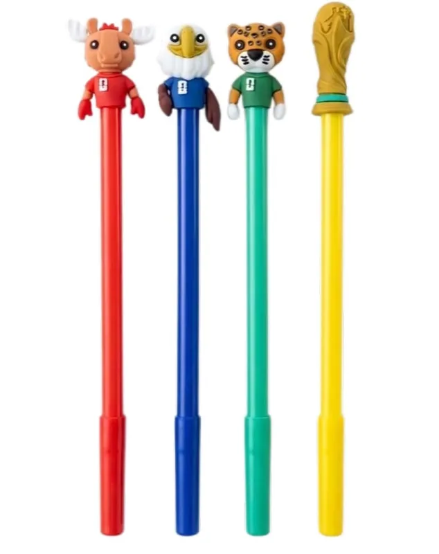 Caneta Esferográfica Mascotes Da Copa Diversos Modelos - LC - Presentes