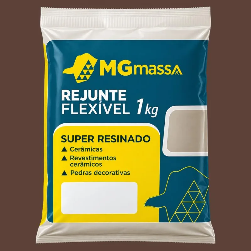 Rejunte Flexível Cerâmica 1kg Mgmassa Rejunte Flexível Cerâmica Marrom Café 1kg Mgmassa
