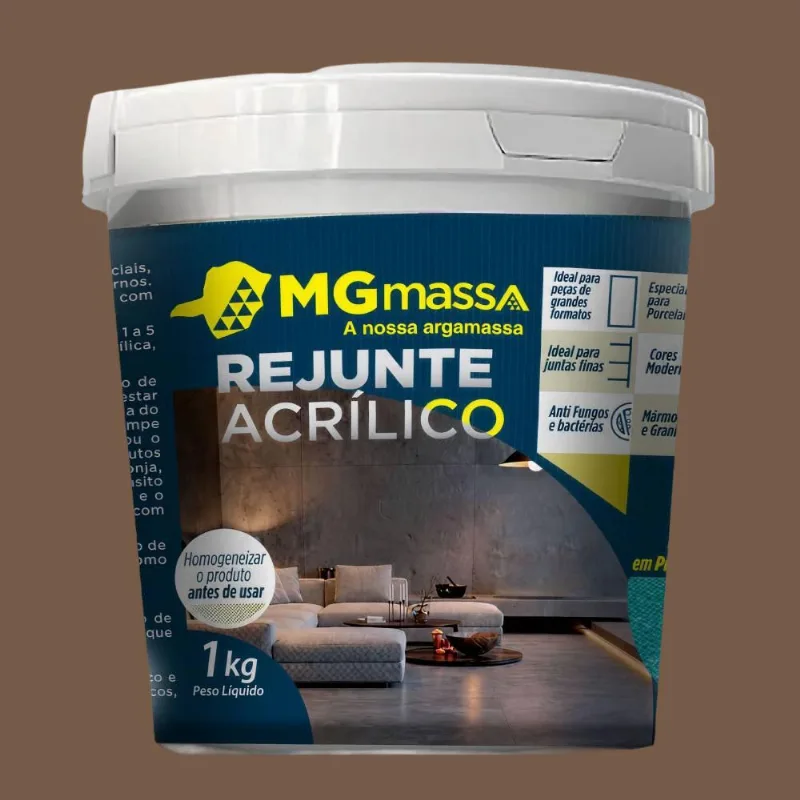 Rejunte Acrílico 1kg Mgmassa Rejunte Acrílico Marrom 1kg Mgmassa
