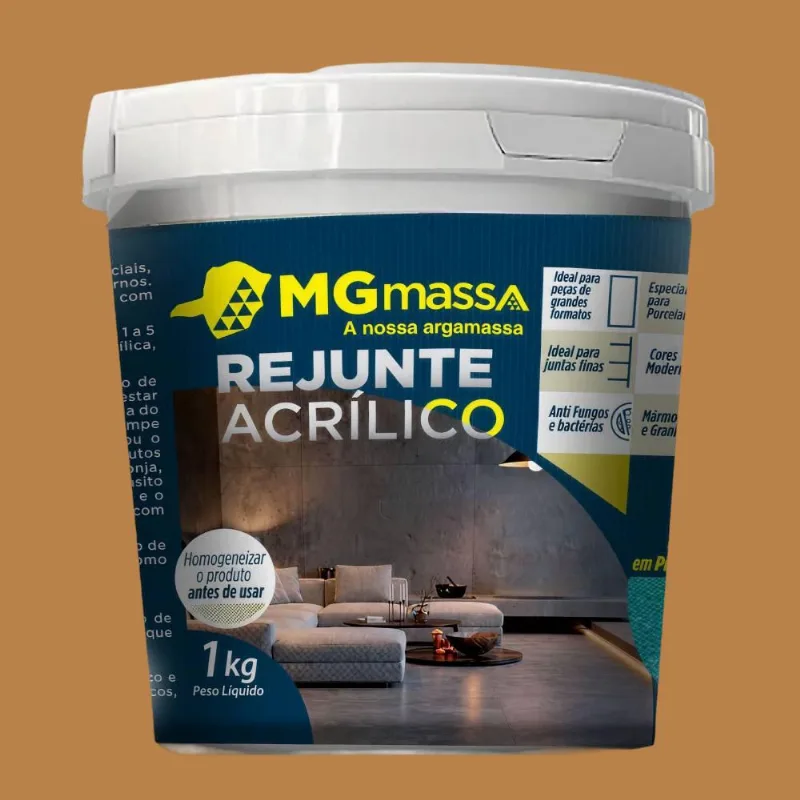 Rejunte Acrílico 1kg Mgmassa Rejunte Acrílico Caramelo 1kg Mgmassa