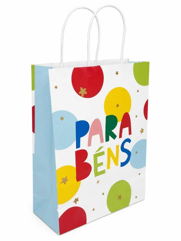 Sacola Presente Parabéns Média - LC