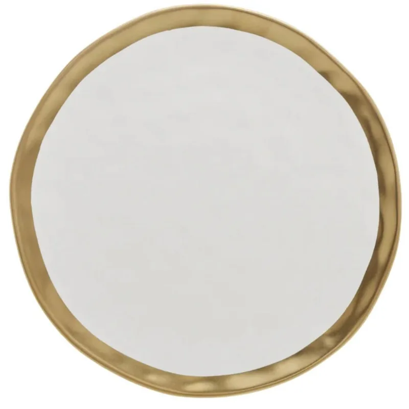 Conjunto 24 Pratos Sobremesa 21cm Porcelana Dubai Wolff Branco E Dourado Restaurante Buffet Eventos